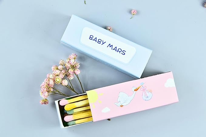 Customizable Baby Shower Matchboxes – Set of 10 – Cute Baby Design – Colorful - Image 5