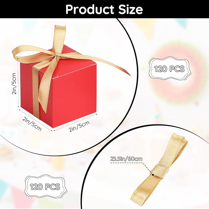 EUSOAR Favor Boxes, Mini Cube Soap Box Macaron Chocolate Container - Image 2