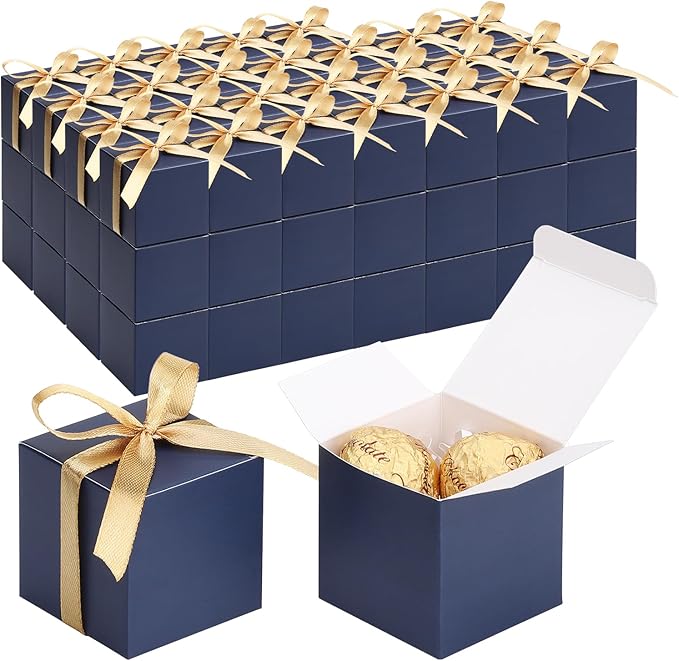EUSOAR Favor Boxes, Paper Cube Macaron Candy Box Soap Storage by EUSOAR