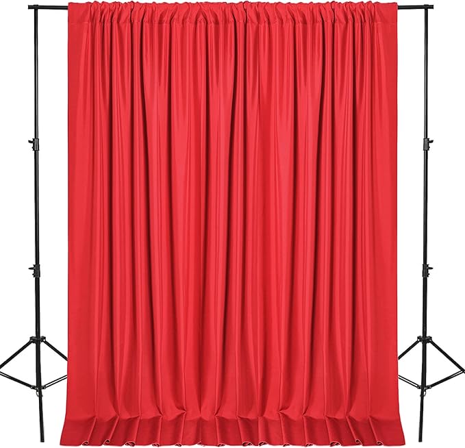 DWCN 10x8 FT Red Backdrop Curtains by DWCN
