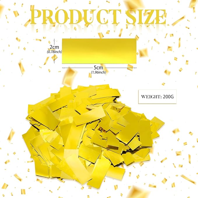 Sumind 200 Grams Gold Silver Large Metallic Confetti Rose Glitter Throwable - Image 2