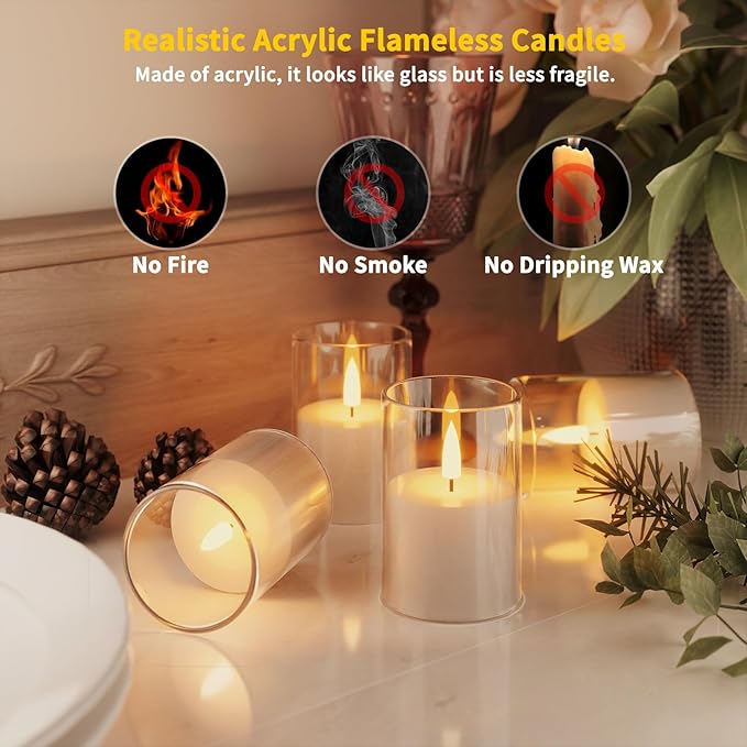 12Pack Flickering Flameless LED Candles - Image 2