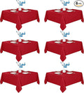 Fitable 6 Pack Red Square Tablecloths by Fitable