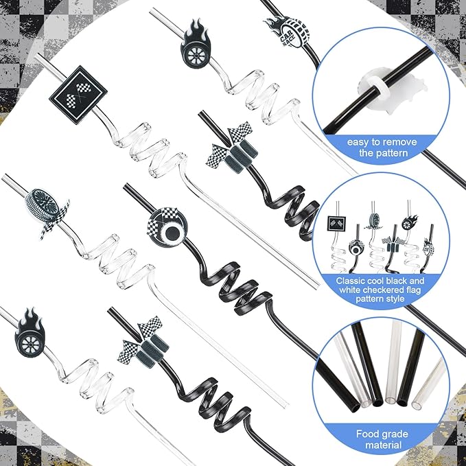 Yungyan 16 Sets Checkered Flag Party Favors Goodie Cups - Image 4
