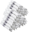 400PCS Pre Rolled Silver Plastic Silverware Sets by Joyido
