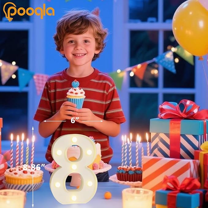Pooqla Colorful Lighted Numbers - Image 5