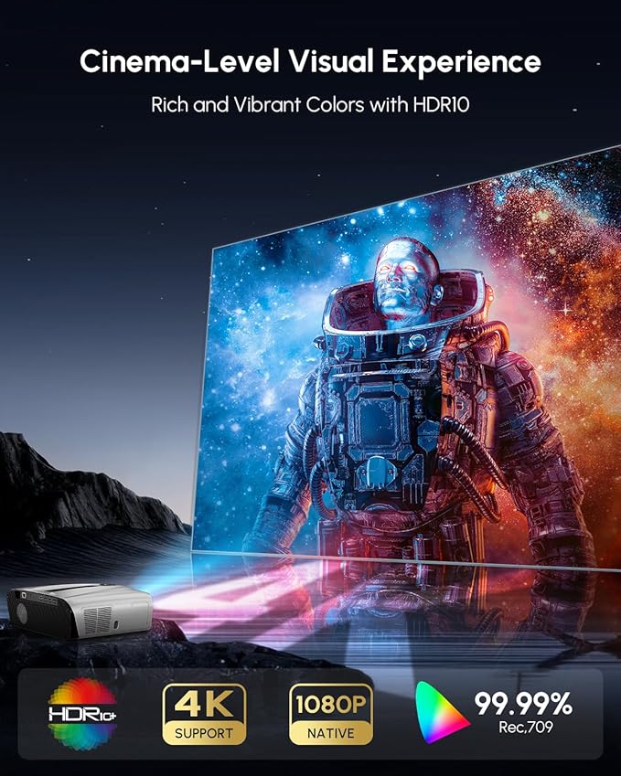 Daylight Projector 4K Ultra HD 2300 High ANSI Smart Home Theater - Image 2