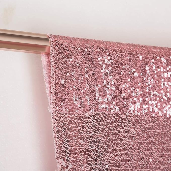 Poise3EHome 2 Panels 2ft x 8ft Fuchsia Pink Sequin Backdrop Curtains - Image 7
