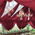 6 Panels Burgundy Ceiling Drapes by REWOMC