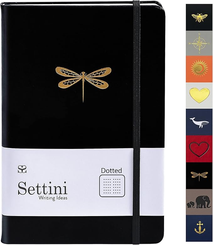 SETTINI Dotted Journal, 192 Archival-Quality Pages, QuillEase Bleed-Free Paper by Settini