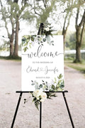 Welcome To Wedding Sign, Eucalyptus Wedding Welcome Sign, Wedding Welcome Sign by Custom