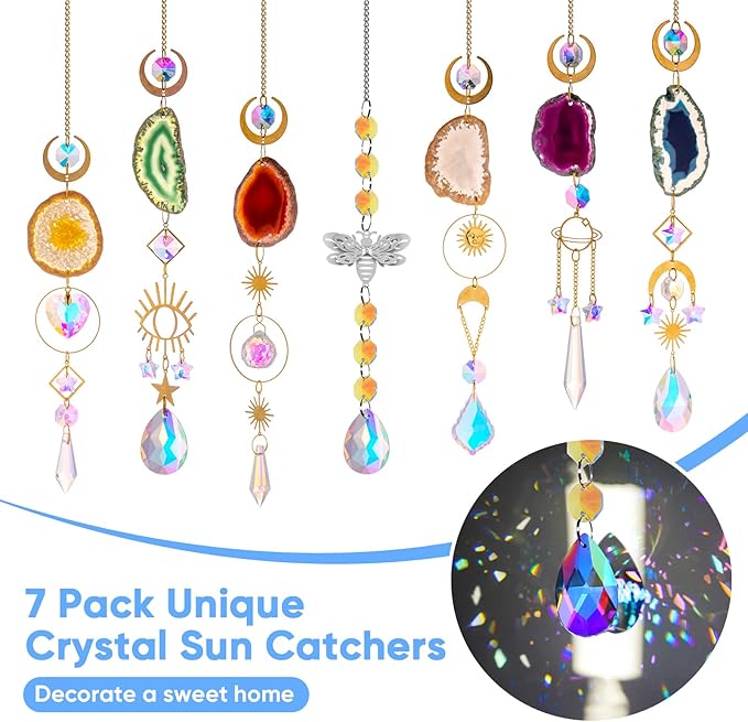 7 PCS Crystal Suncatcher, Hanging Suncatchers - Image 3
