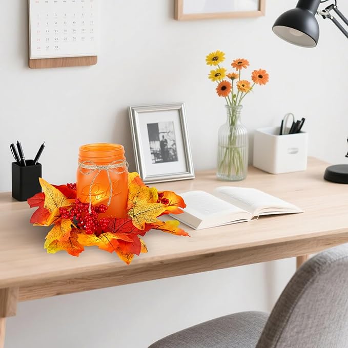Fall Mason Jar Centerpieces for Tables – Thanksgiving Table Decorations - Image 4