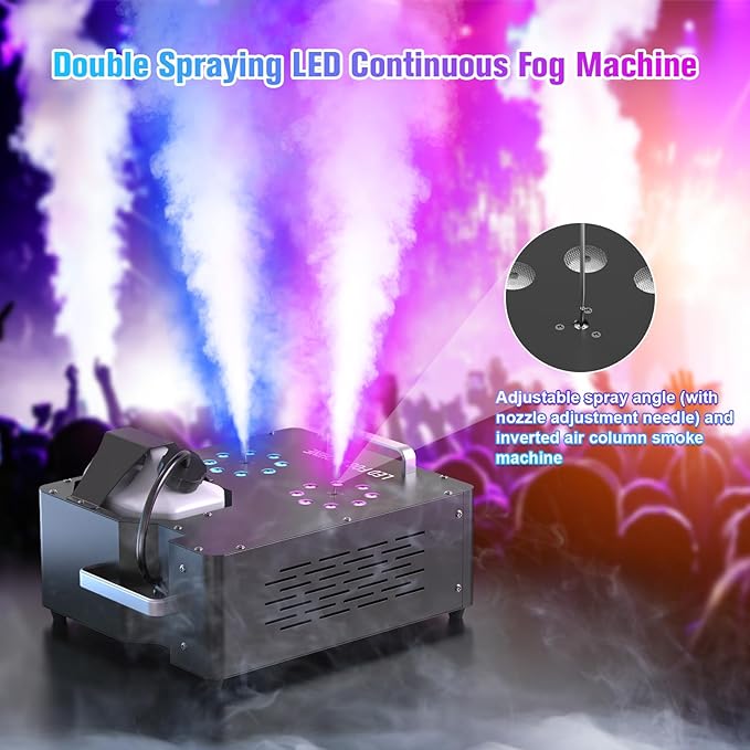 2000W Professional Fog Machine Dual Nozzle - Image 3