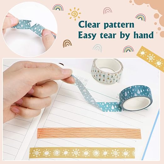 TaoBary 33 Rolls Holiday Plaid Washi Tape, 15 mm Seasonal Washi Tape Set - Image 3