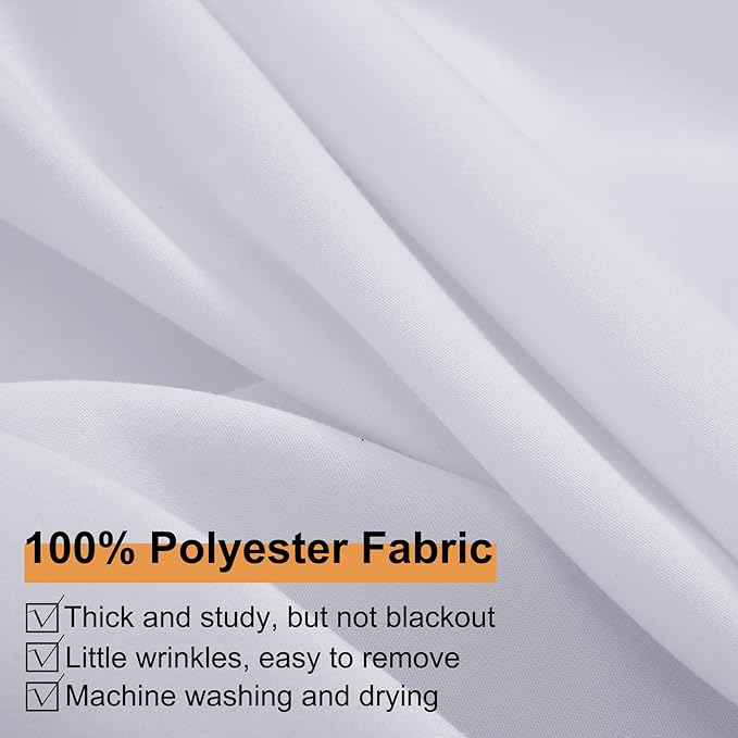 50ft x 10ft Thick Ivory Backdrop Curtains - Image 3