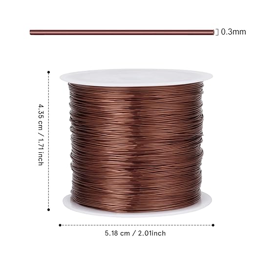 328FT Jewelry Wire 28 Gauge Tarnish-Resistant Copper Beading Wires Roll Bulk - Image 3