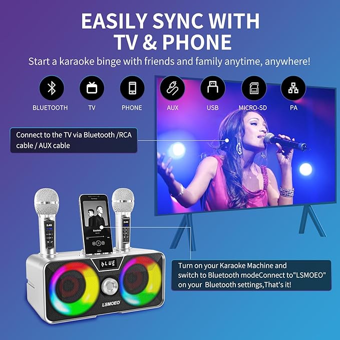 Karaoke Machine for Adults and Kids - Image 2