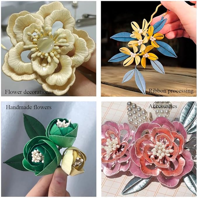 HAHIYO 700Pcs 2mm Yelbow Matte Double Head Flower Stamen Pistil - Image 5