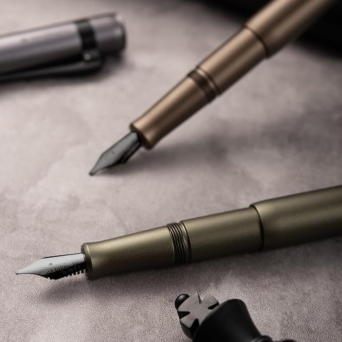 Hongdian M2 Black Forest Mini Fountain Pen, Long Blade Nib & Sleek Shape - Image 5