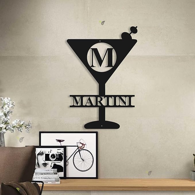 Personalized Martini Initial Name Sign LED Lights, Bar Sign, Bar Sign Decor - Image 5