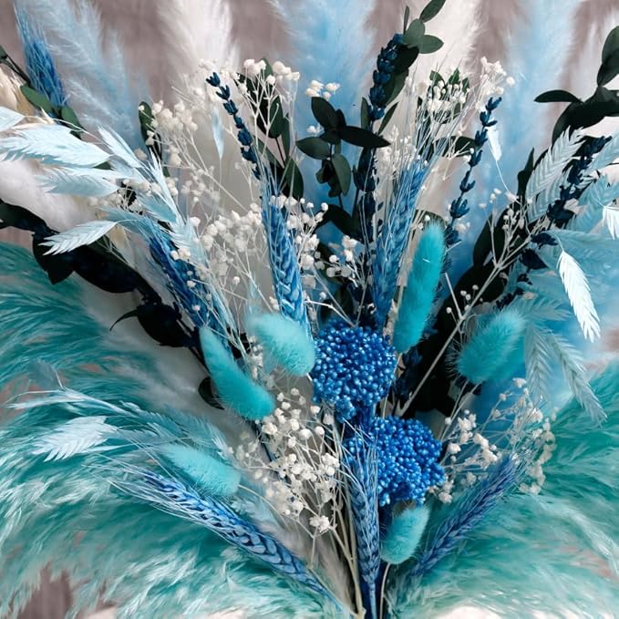 Blue Dried Flowers Bouquet - Image 6