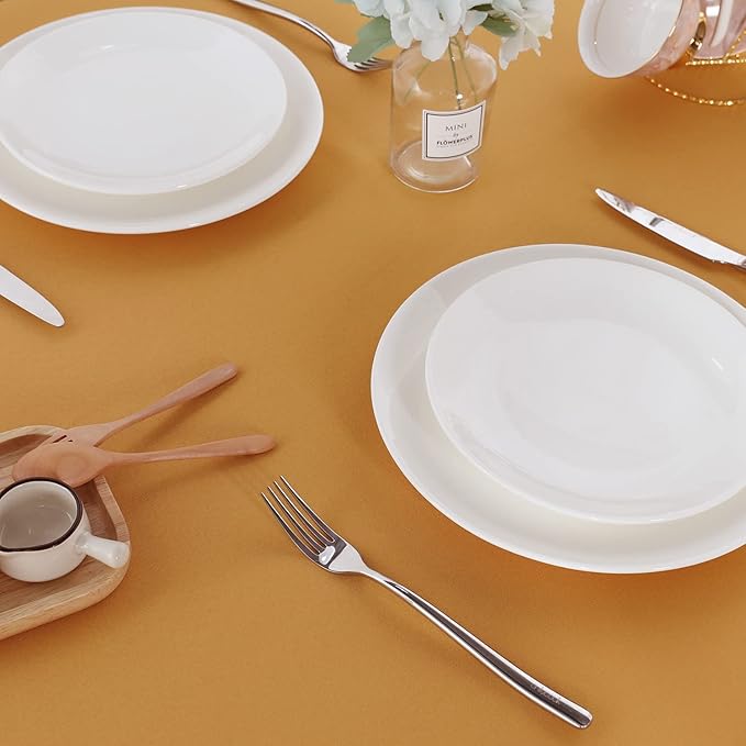 Fitable Rectangle Tablecloth Stain and Wrinkle Resistant Washable Polyester - Image 4