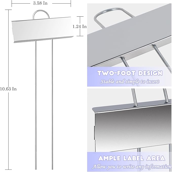 FORUP Metal Plant Labels, 50 Pack Garden Label Markers, Weatherproof Garden - Image 2