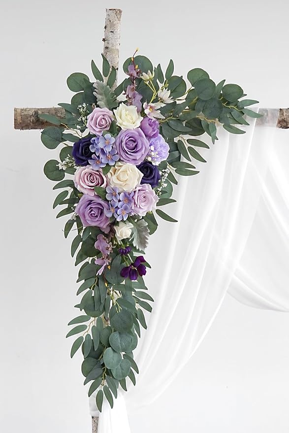 Lilac Artificial Wedding Arch Flowers Kit - Image 4