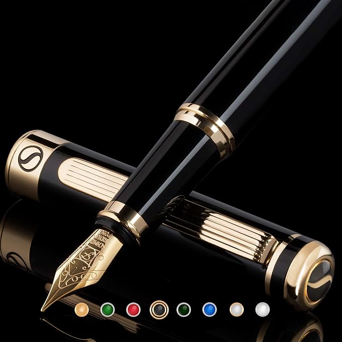 Scriveiner Black Lacquer Fountain Pen by Scriveiner