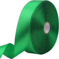 Green Solid Satin Ribbon 1 Inch 50 Yards Solid Polyester Fabric Ribbon by Riunbb
