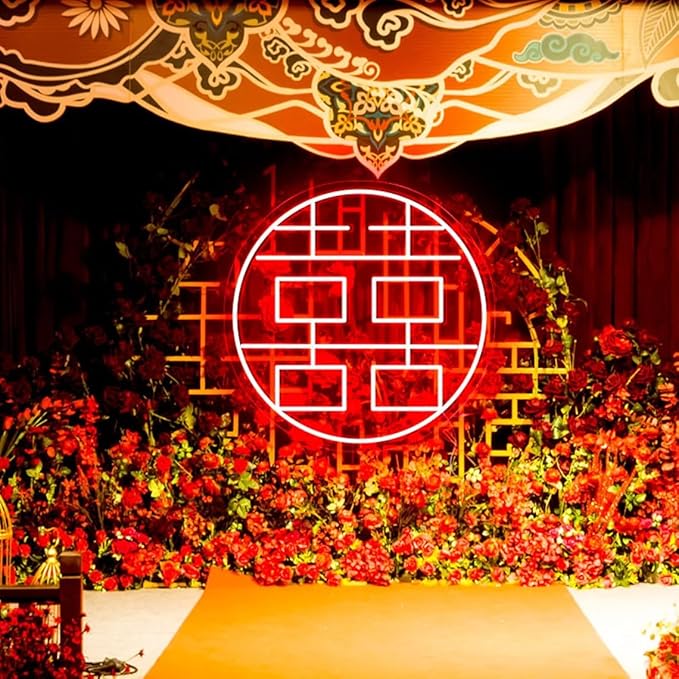 Chinese Wedding Neon Sign | Custom LED Neon Wedding Party Decor | Double by KADAFAGO