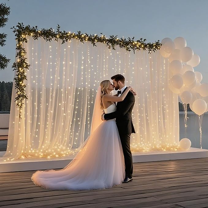 Ledido 10×8ft Tulle Backdrop Curtains - Image 7
