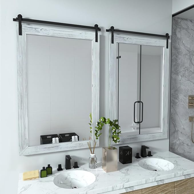 COGOOD Farmhouse Barn Door Mirror - Image 2