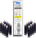WRITECH Black Ink Cartridge Set: 16 Ink Cartridges Clictek Fountain Pens by WRITECH