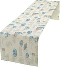 Starfish Table Runner, Vintage Nautical Seashell Tropical Beach Theme Coastal by Kurtect