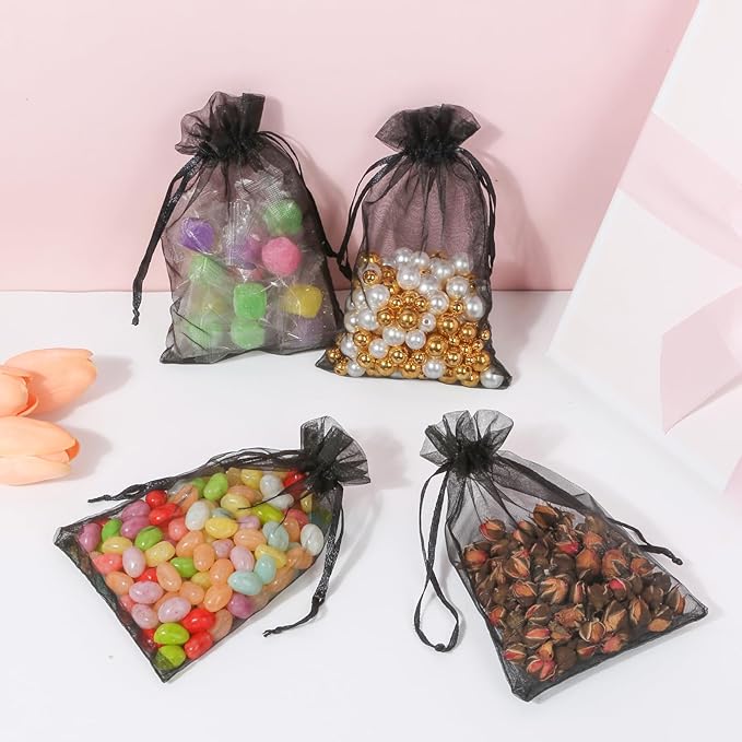 50PCS Sheer Organza Bags, Wedding Favor Bags - Image 5