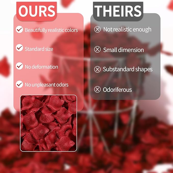 1000 Pcs Artificial Fake Rose Petals, Flower Petals - Image 5