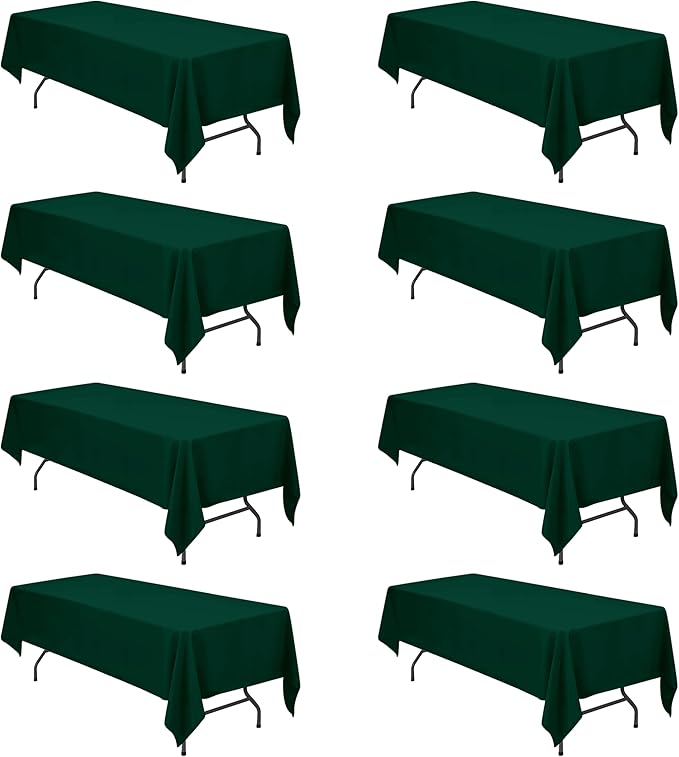 BRILLMAX 8 Pack Hunter Green Tablecloths by BRILLMAX