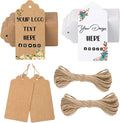 Custom Hang Tags, Personalized Logo Text Price Tags Kraft & Paper Gift Tags by Unknown