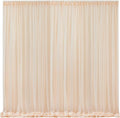 10x10 Champagne Tulle Backdrop Curtains by WishCare