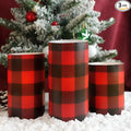 Silverstro Christmas Red Flameless Candles: Farmhouse Theme Flickering Real Wax by Silverstro
