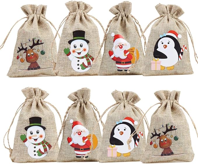 CCINEE 36pc Christmas Linen Bags by CCINEE