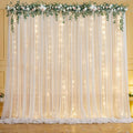 10ft x 7ft White Chiffon Backdrop Curtain by WishCare