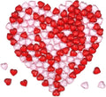 200pcs 3D Red Acrylic Heart 22 mm Acrylic Hearts Shaped Plastic Heart Vase by LYFJXX