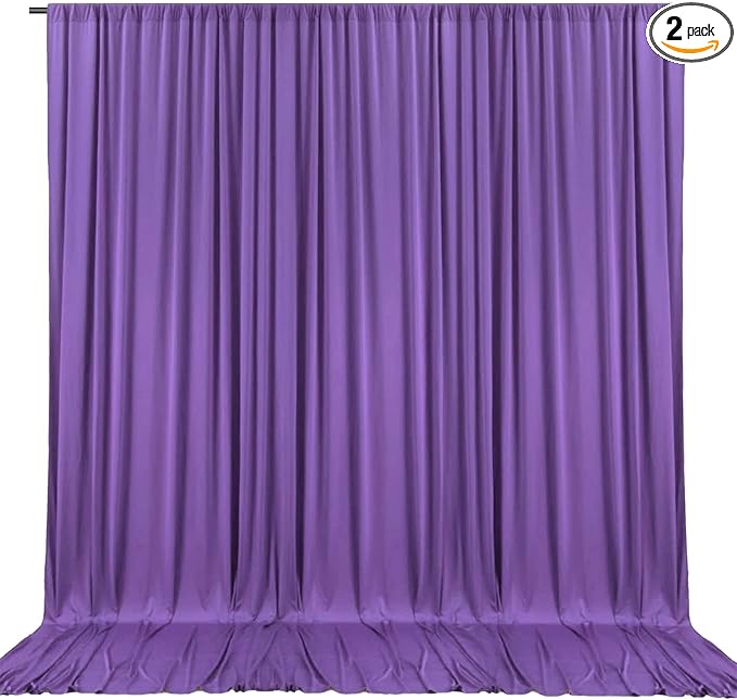 10 x 10 Feet Purple Backdrop Curtain by ZEBMOON