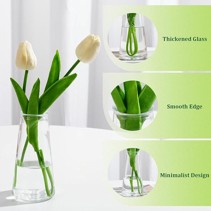 Glass Bud Vases for Centerpieces, Small Flower Vase in Bulk Set of 20, Modern - Image 6