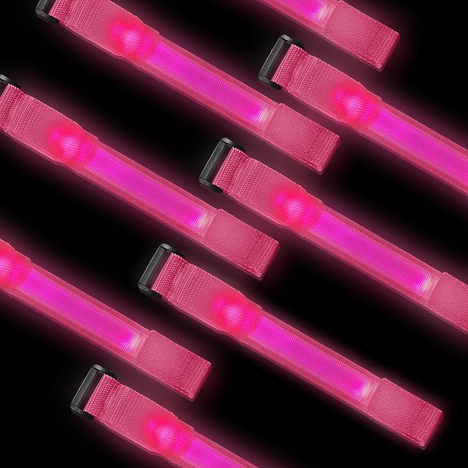 8 Pack LED Bracelets Light Up Wristbands, Glow Flashing Wristbands Glow in The - Image 4