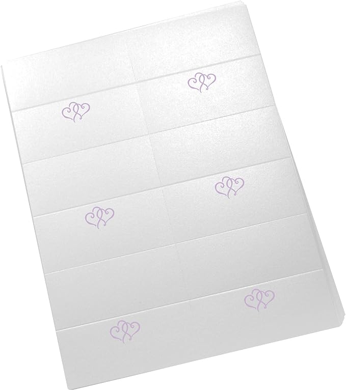 Linked Hearts Printable Place Cards, Laser & Inkjet Printers - Image 3