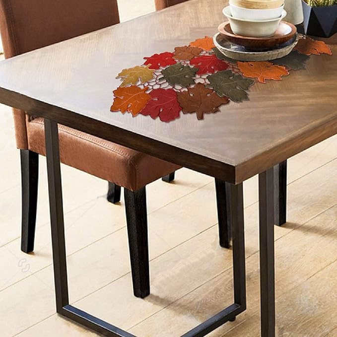 OWENIE Fall Table Runner 36 Inches Long, Short Small Thanksgiving Table Runner - Image 9